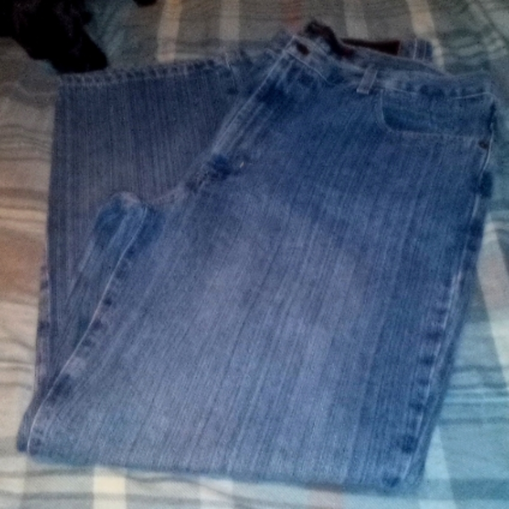Men's Perry Ellis America 5 Pocket Blue Jeans size 36X32